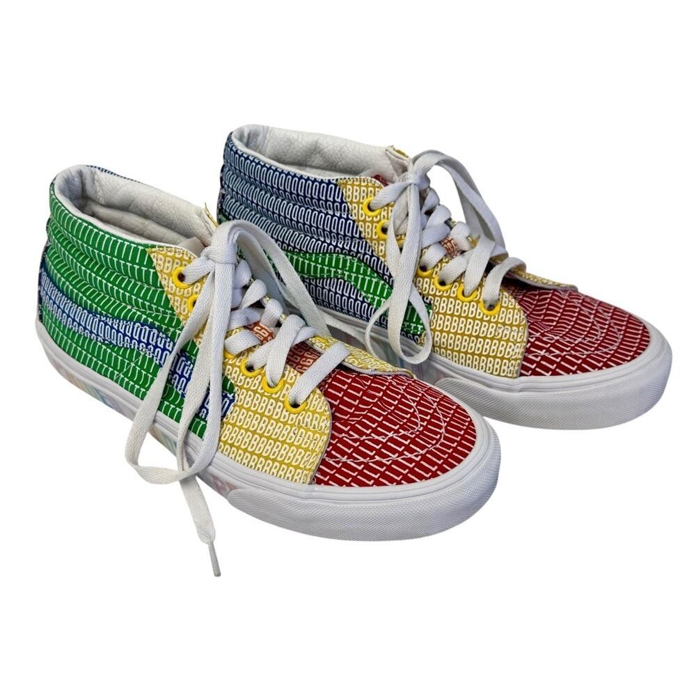 VANS Pride LGBTQ Rainbow Sk8-Mid Tops Sneakers Cushioned Insoles Shoes Sz 7/8.5 - Picture 2 of 11